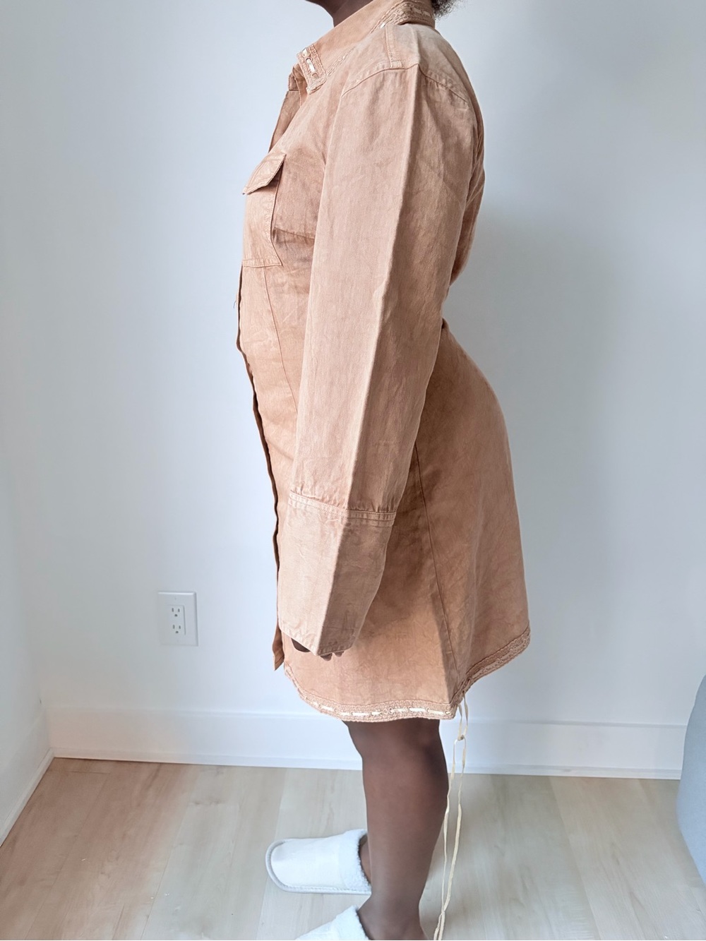 Reclaimed Vintage Brown Mini Shirt Dress | SOLD OUT on ASOS | Utility Style - Picture 6 of 6